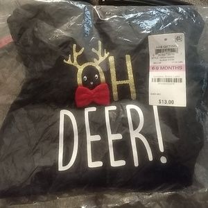 Navy blue holiday onesie